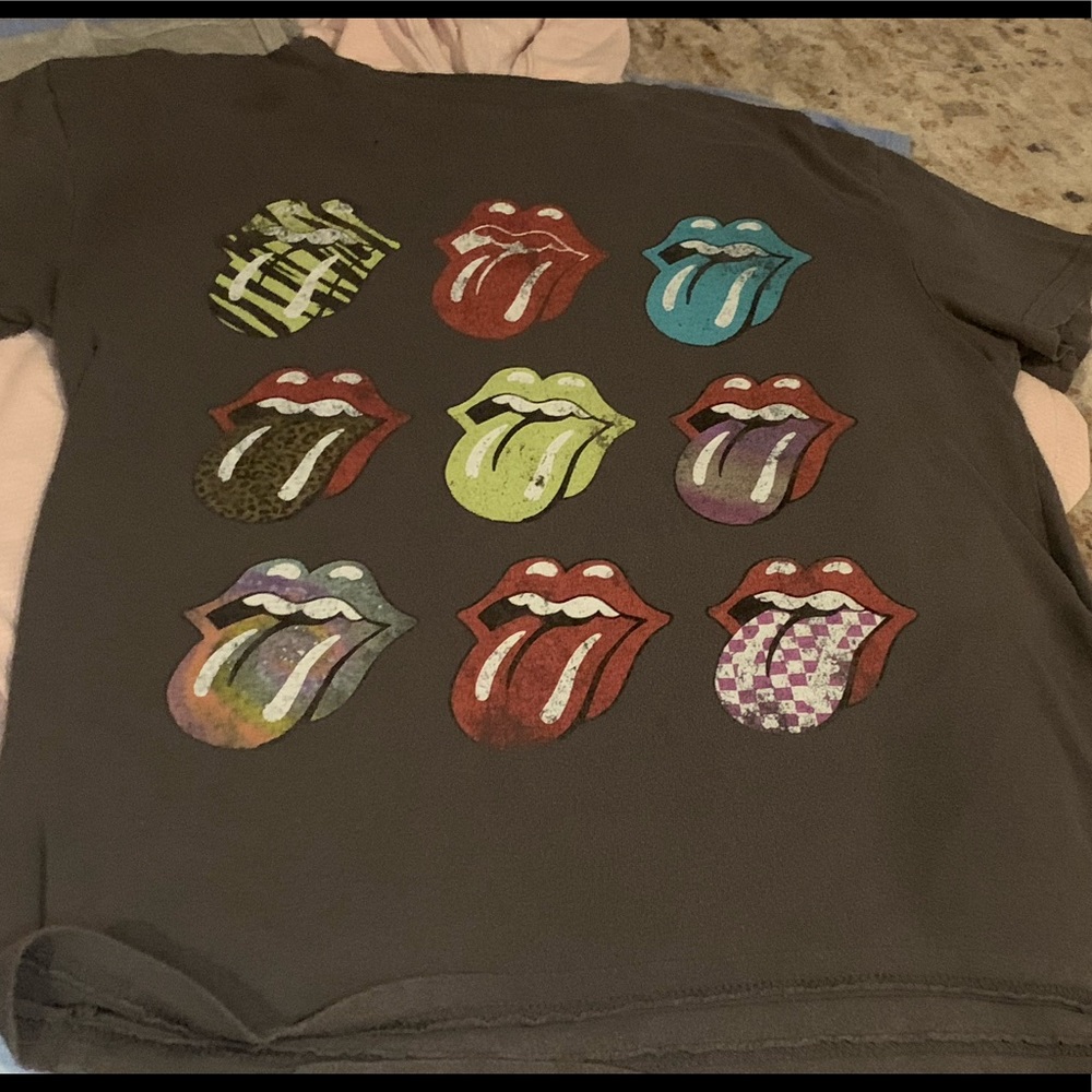 Women Size XS Gray Rolling Stones shirt